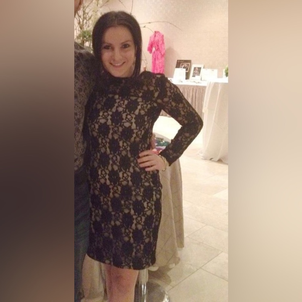 Zara Basic Collection Black Lace Long Sleeves Dre… - image 5